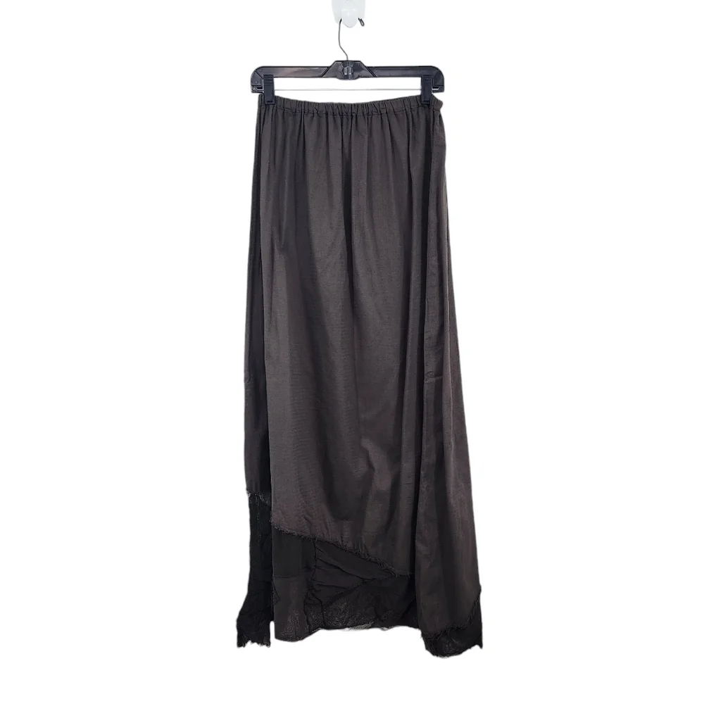 Homefrocks Women's Vintage Peasant Distressed Maxi Skirt - L